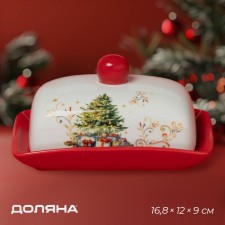 New Year's Dolyana Magic Wood, 16.8 × 12 × 9 cm, red color