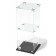 Table window, 1 shelf, 300 × 300 × 700, chipboard, glass color gray