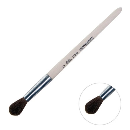 Round Brush No. 9 (clip diameter 9 mm; hair length 28 mm), wooden handle, calligrata-3
