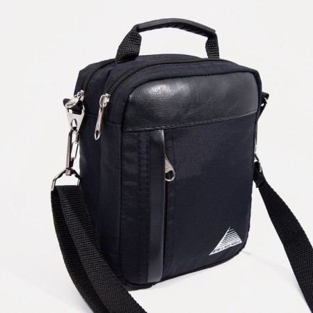 Male bag on lightning, rise, long belt, black color-4
