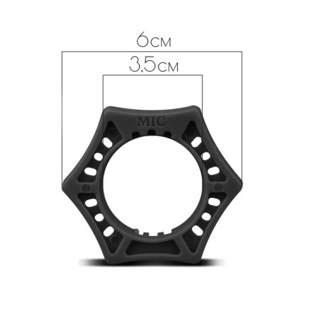 A set of accessories for the Music Life microphone: wind protection, rings, black, d-3 cm-3