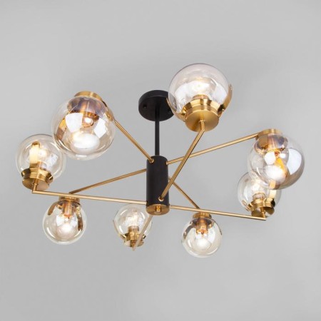 Chandelier CREEK, 8x60W E27, black color, bronze-1