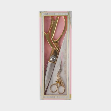 Set of scissors Gift: Close scissors 9 ", 23.5 cm, scissors embroidery" her tower "3.7, 9.5 cm, gold color-8