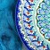 Plant of Rishtan ceramics "Patterns", 27 cm, Blue Mix