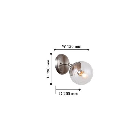 Bra Particulis, 1x40W E14, Nickel color-2