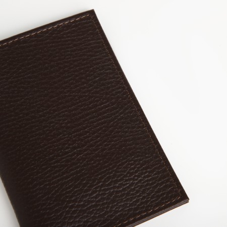 Cover for passport, Textura, brown color-3