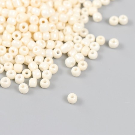 Glass beads 6/0 "cream" metallic 450 g