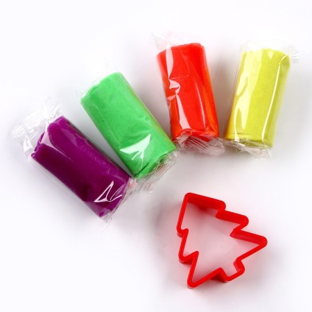 Bank sculpting dough 4 colors in 25 g + molder mold-2
