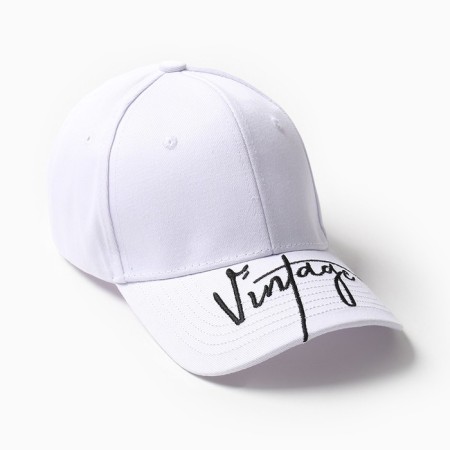 Women's cap Minaku "Vintage", white color, rr 54-56
