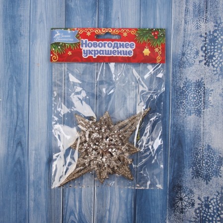 Jewelry decoration "Star Grace Glitter" 13.5x9 cm, gold-2
