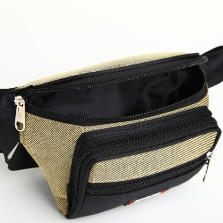 Board waist on lightning, 3 outer pockets, beige color/black-5