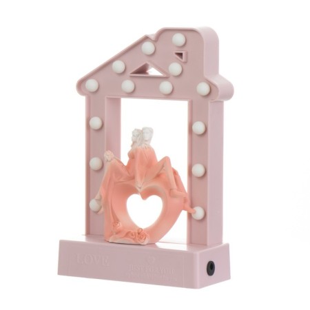 Night -toe "Lovers" 14XLED 4000K USB 3haa Pink 24.5x7x15.5cm Risalux-11