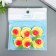 Decor for creativity Plastic "Rose" yellow 3x3 cm