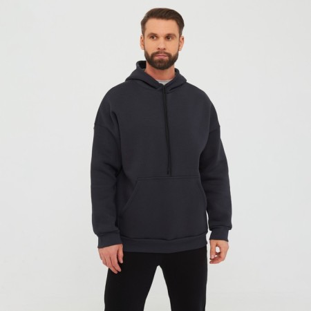 Male sweatshirt was laid down, dark gray color, size 54-1