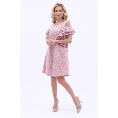 Women's dress, size 46, pink color-3