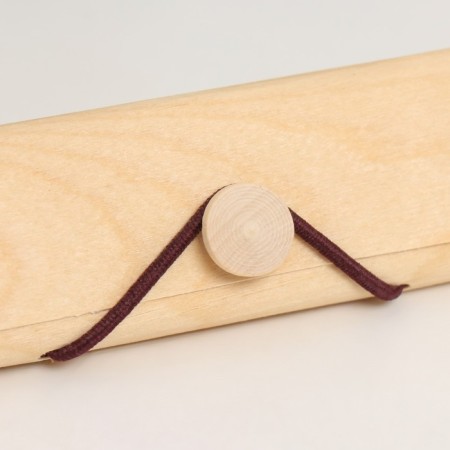 Casket wood under the painting Triangle "Thin sheet" 19x3.4x3.4 cm-1