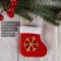 Soft suspension "Nosok - Snowflake" 8x6 cm, red