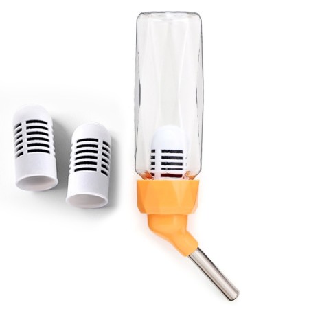 Drill for rodents, 80 ml, fastening-spring, and two interchangeable filters, orange