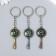 Metal keychain "Key with compass" 2.5x0.5x5.8 cm