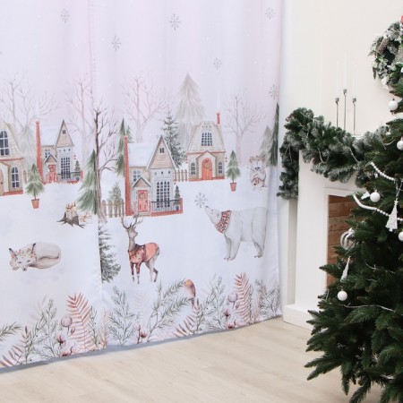 Set of curtains "Ethel" Winter history 145*260 cm-2 pcs, 100% p/e, 140 g/m2