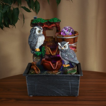Fountain "Family of Gray Filin under a tree" 28x21 cm (with backlight)-3