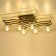 Ceiling chandelier Citilux "Breeze" CL106265, 67.5x33x23 cm, 6x60W, E14, brown color