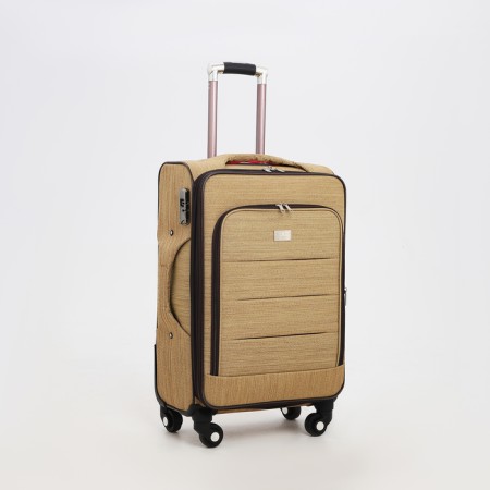 Small suitcase 24 "on lightning, code castle, with extension, beige color-1
