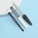 Manicure set, 3 objects, on a blister, black/white color, SIS-04