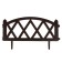 Decorative fence, 35 × 232 cm, 4 sections, plastic, brown, Modern, Greengo