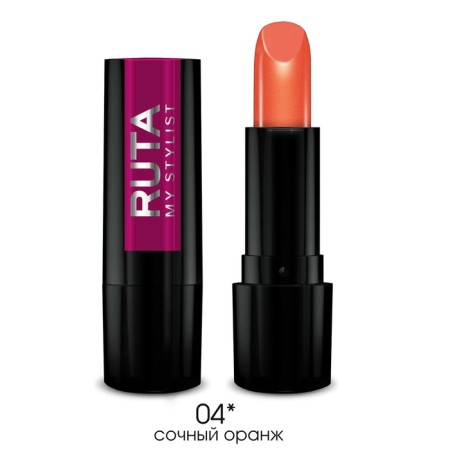 Lipstick Ruta Glamor Lipstick, tone 04, juicy orange