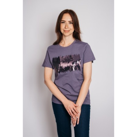 Women's T -shirt Let’s Go "Square", size 50, graphite color