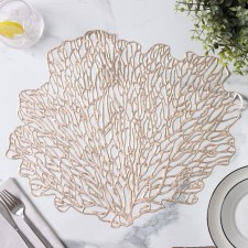 A set of serving napkins on the table of the Corals, 4 pcs, 48 ​​× 39 cm, the color of the gold