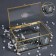 Organizer for storage "Mountains", with a lid, glass, with a mirror -bottom, 1 section, 17 × 10.5 × 7 cm, the color is transparent/copper