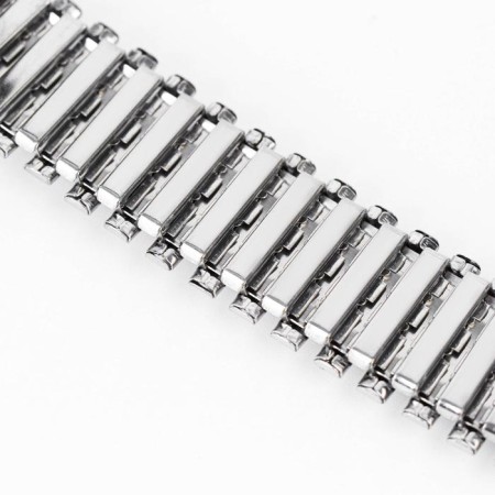 Solomon watch strap, 22 mm, metal, L-15 cm, white-1