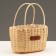 Wicker basket, 23 x 15 x 14.5/27.5 cm, rattan