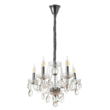 Люстра "Эвелина" 6хЕ14 40Вт хром 60х60х40-100см BayerLux