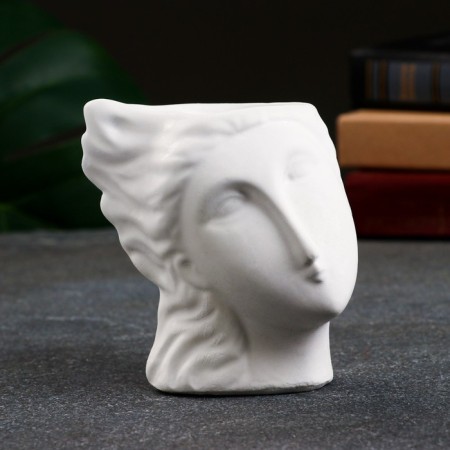 Фигурное кашпо "Гречанка" перламутр, 11х10х10см-1