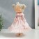 Interior doll "Little princess in pink, with flower" 35x15.5x17 cm
