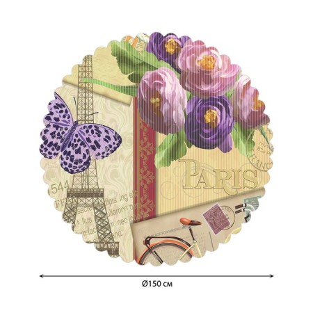 The tablecloth “Interesting postcard”, round, Saten, d = 150 cm