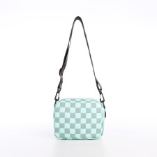 Youth bag with zipper, turquoise color