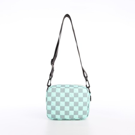 Youth bag with zipper, turquoise color