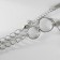 Pearl pearl "chain" link, white color in silver, 32 cm