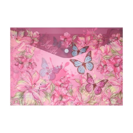 Folder-convert on the button, A4, 150 μm, "Flowers", mix-2