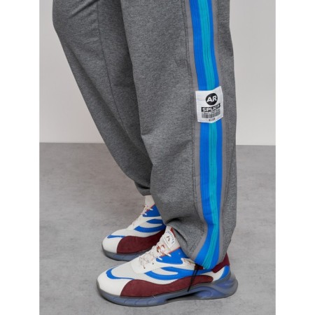 Sports male trousers, size 56, gray color-15
