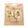 Candle in the cake jubilee "line" (set 2 in 1), number 40, gold metallic, 6.5 cm