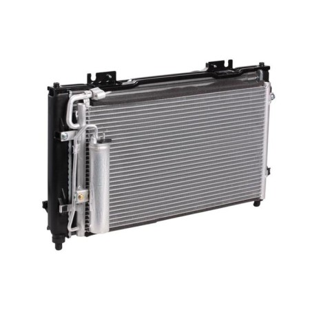 Cooling unit (radiator+condenser+fan) for prior car Halla Lada 2170-8112010, Luzar LRK 0127