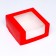 Confectionery packaging with a window, red, 21 x 21 x 10 cm