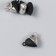 Magnetic metal lock "heart" black and silver 2 pcs 1.2x1.2 cm