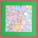Paspartt frame size 30 × 30 cm, transparent sheet, adhesive tape, green color