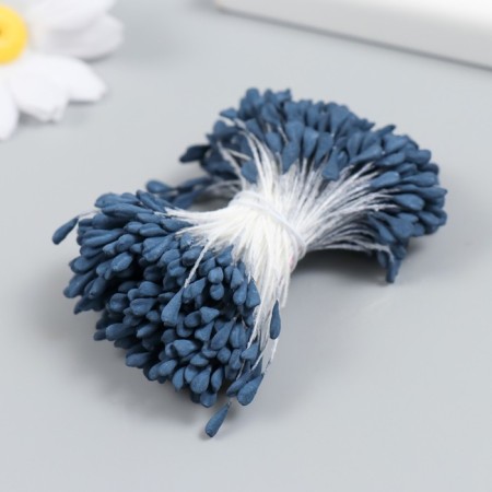 Stamens for flowers "gray-blue" set 360 pcs length 6 cm-1